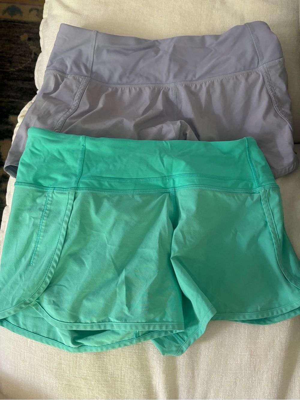 Bundle! Teal and light purple lululemon shorts